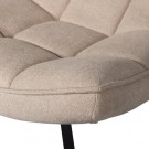 WOOOD MAUDI SWIVEL ARMCHAIR IN POLYESTER FABRIC - NATURAL  thumbnail