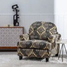 Lenestol svart-taupe velvet tre 91x90x95 thumbnail