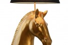 FLOOR LAMP RESIN 47X40X153 HORSE GOLDEN LA-214656 thumbnail