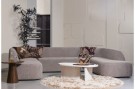 WOOOD SLOPING U-SHAPE SOFA GREY MELANGE thumbnail