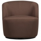 WOOODSERRA SWIVEL ARMCHAIR IN POLYESTER/MESH FABRIC - 3D EFFECT - ESPRESSO thumbnail