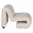 ARMCHAIR BEIGE FABRIC ROOM 60 X 90 X 63 CM thumbnail