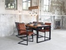 MILO DINING CHAIR RUST VELOUR thumbnail