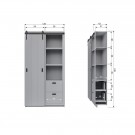 SLIDE KABINETT grov sag overflate - concrete grey thumbnail