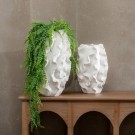 VASE WHITE CERAMIC DECORATION 26 X 26 X 38 CM thumbnail