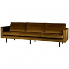 WOOOD RODEO 3 SEATER VELVET HONEY YELLOW thumbnail