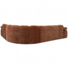 WOOOD MOJO CORNER SOFA RIGHT WOVEN RIB FABRIC RUST BROWN thumbnail