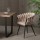 2 stoler i sett CHAIR BEIGE-BLACK FABRIC-METAL ROOM 62 X 59 X 77 CM