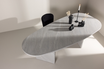 Grönvik Ovalt Spisebord 220 x 100 Hvit