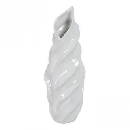 VASE WHITE CERAMIC DECORATION 16 X 15 X 44 CM 