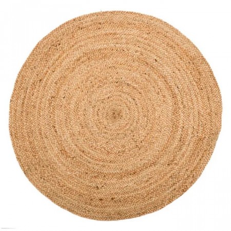 Rundt gulvteppe natur jute 120x120