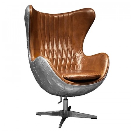 Airplane Chair. Brunt skinn
