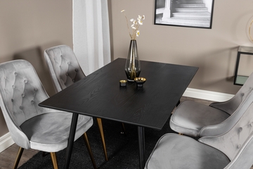 Dipp rektangulært spisebord 120 x 85 svart