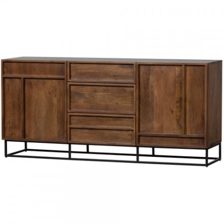 WOOOD FORREST 2-DOORS SIDEBOARD WITH DRAWERS MANGO WOOD NATURAL