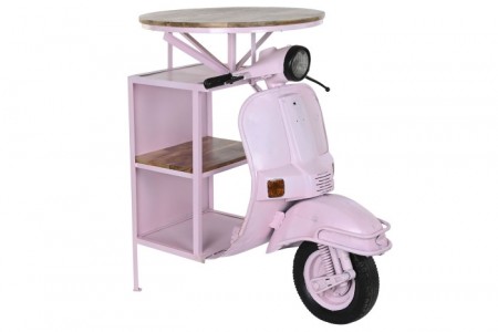 BARBORD - IRON MANGO 116X72X110 MOTORCYCLE PALE PINK