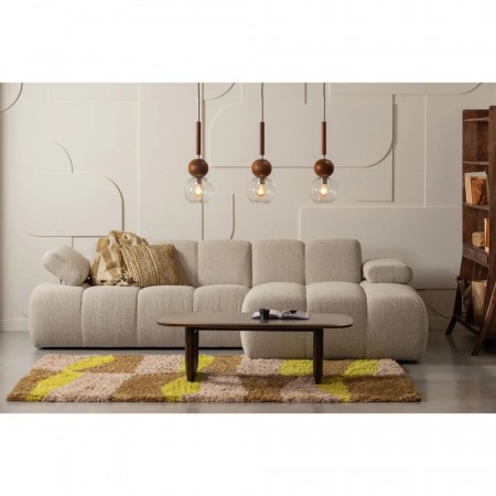 WOOOD MOJO CHAISE LONGUE BOUCLÉ BEIGE MELANGE Høyre / venstre.
