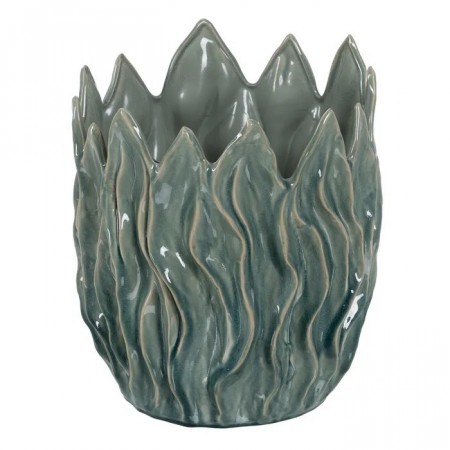 VASE BLUE CERAMIC DECORATION 34 X 33 X 36 CM