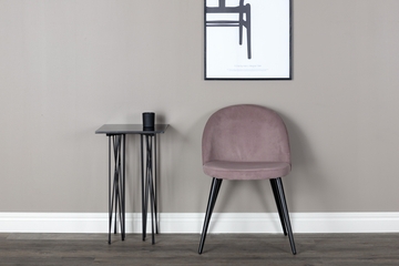 Velvet 2pk spisestol gammelrosa