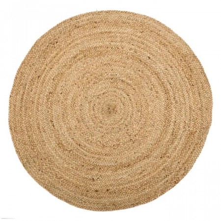rundt gulvteppe natur jute 100x100