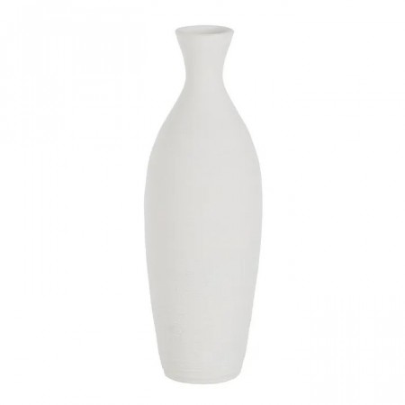 Vase hvit keramikk, håndlaget 16x16x50