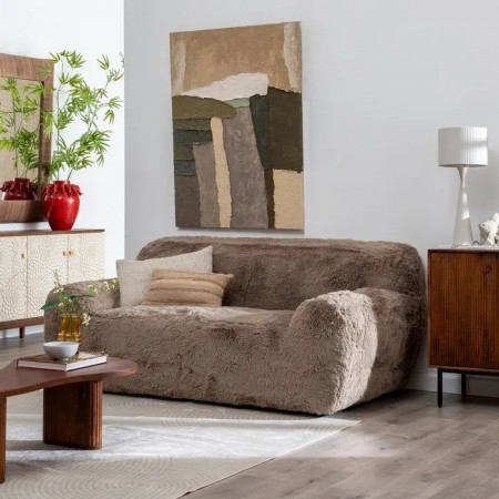  BETTAN 2 SEATER SOFA TAUPE OLD FABRIC 185 X 107 X 79,50 CM