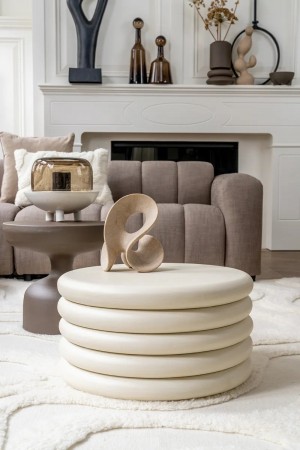 RIFF COFFEE TABLE ECRU L W60/D60/H29