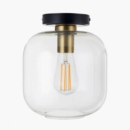 FLORENCE BLACK AND GLASS CEILING LAMP