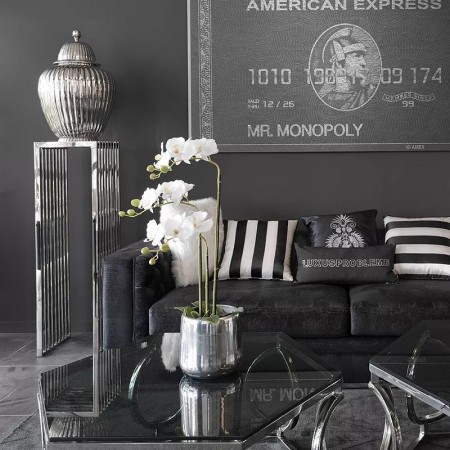 Pidestall Morley 35x35x120cm silver