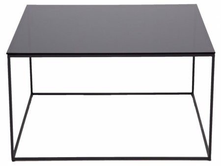 Oretta - Sofabord Svart 80x80x45 Glass, stål