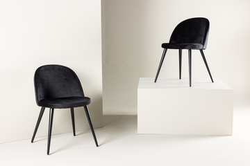 Velvet 2pk spisestol svart