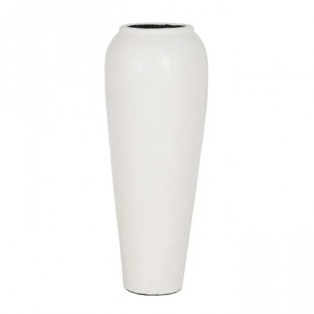 VASE WHITE FIBER CEMENT DECORATION 38 X 38 X 100 CM
