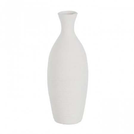 Vase hvit keramikk, håndlaget 14x14x40