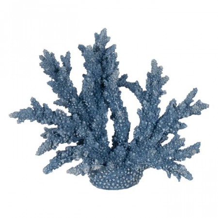 FIGURE CORAL BLUE RESIN DECORATION 34 X 13 X 27 CM