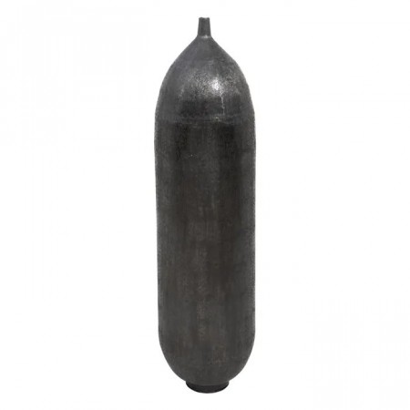 Vase svart aluminium 33x33x120