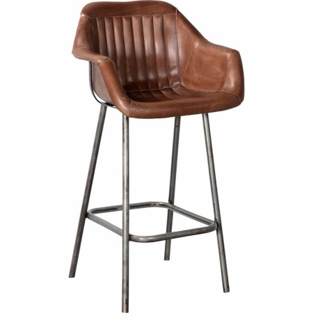 Icon skinn-barstol med armlener