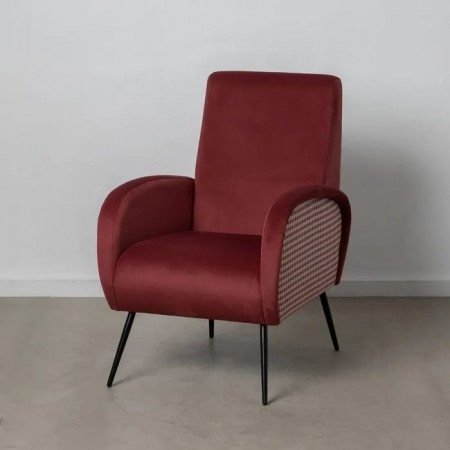 Lenestol bordeaux stoff-metall 68x97x86