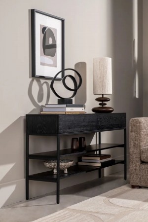 DAWSON SIDE TABLE BLACK 145X35X78 CM