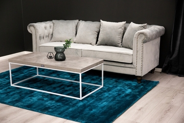 Velvet  3-seter sofa lysegrå