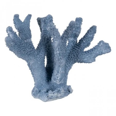 FIGURE CORAL BLUE RESIN DECORATION 27 X 15 X 21 CM