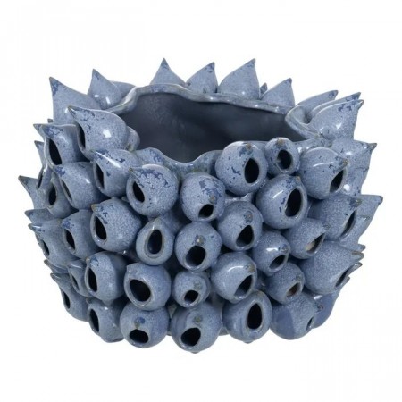 VASE BLUE CERAMIC DECORATION 37 X 36 X 24 CM