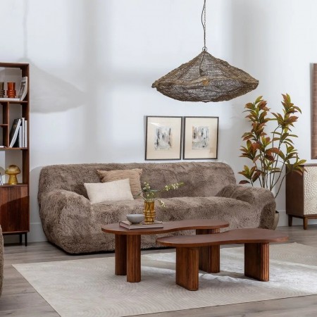  BETTAN 3 SEATER SOFA TAUPE OLD FABRIC 240 X 107 X 79,50 CM