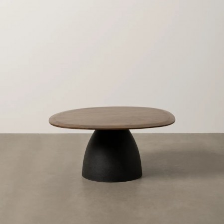 COFFE TABLE BROWN WOOD-IRON ROOM 80 X 72 X 33 CM