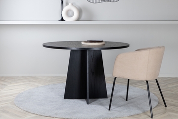 Bootcut rundt spisebord Ø110 svart