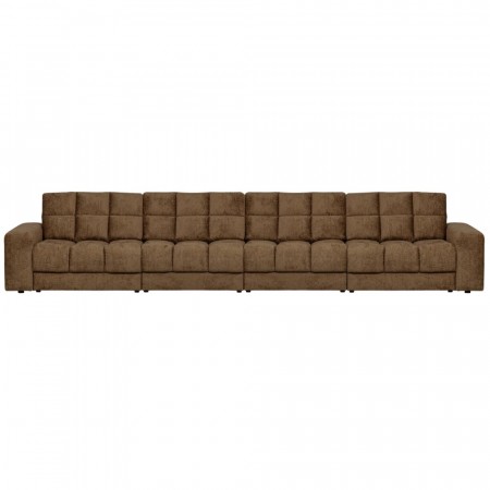 WOOOD SECOND DATE 4-SEATER STRUCTURE VELVET BRASS