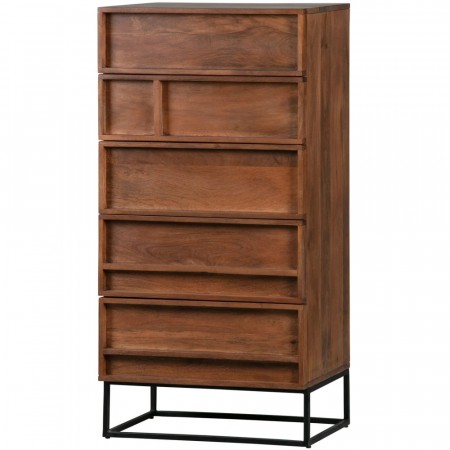 WOOOD FORREST CHEST OF 5 DRAWERS MANGO WOOD NATURAL