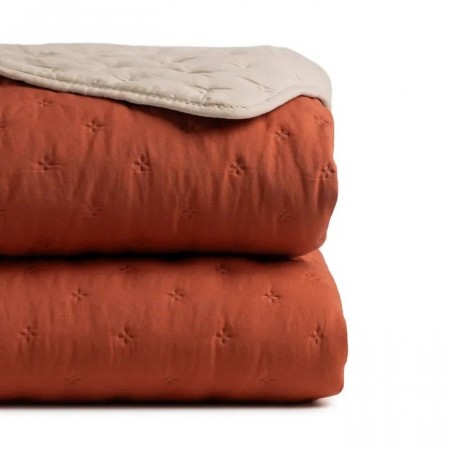 Sengeteppe vendbar beige-flis 230x280