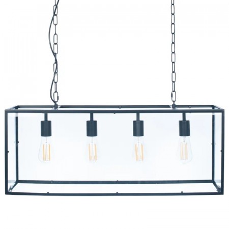 LLEWELLYN MATT BLACK METAL FOUR PENDANT