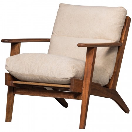 WOOOD HOUSTON ARMCHAIR BOUCLÉ/WOOD NATURAL