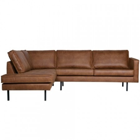 WOOOD RODEO CORNER SOFA LEFT COGNAC