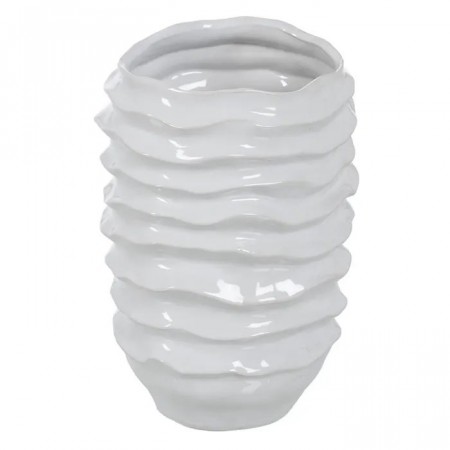VASE WHITE CERAMIC DECORATION 19 X 18 X 28 CM 